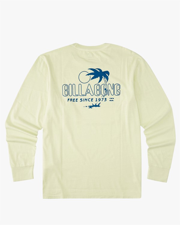 Billabong Lounge Wave Washed Long Sleeve T-Shirt Verde Claro | CZAPYX615