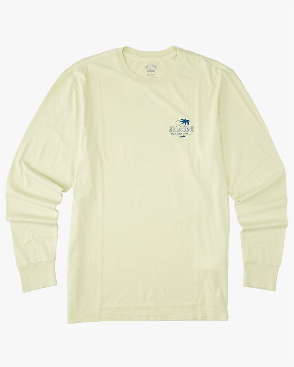 Billabong Lounge Wave Washed Long Sleeve T-Shirt Verde Claro | CZAPYX615