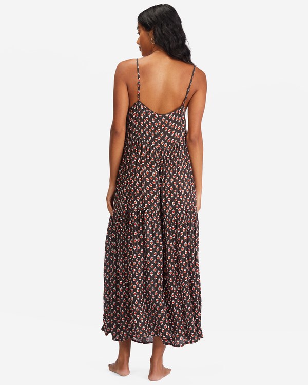 Billabong Love Forever Midi Vestido Negras | UQYOGI243