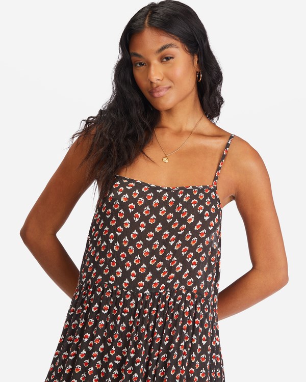 Billabong Love Forever Midi Vestido Negras | UQYOGI243