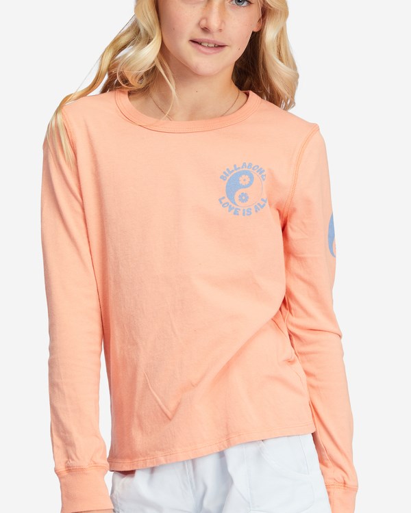 Billabong Love Is All Long Sleeve Estampadas Boyfriend T-Shirt Canyon Sunset | NEHVBX789