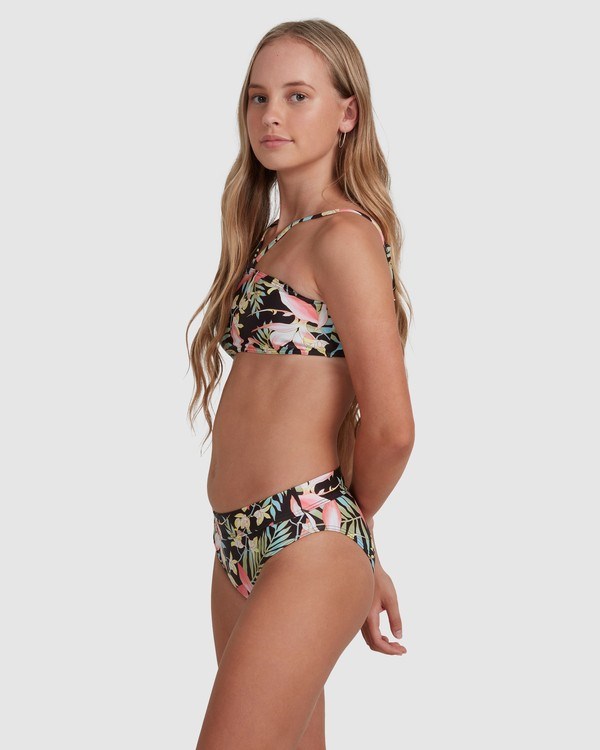 Billabong Love Palms Bandeau Bikini Set Negras | BLRHSY476