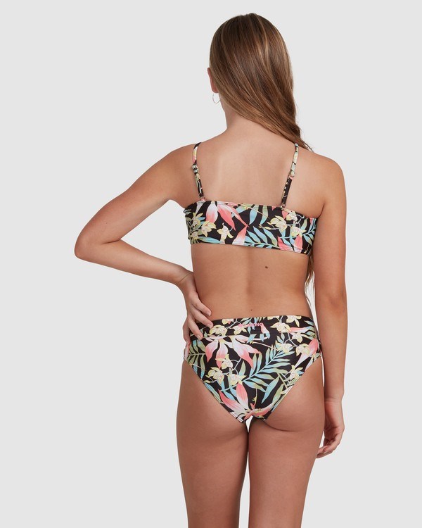 Billabong Love Palms Bandeau Bikini Set Negras | BLRHSY476