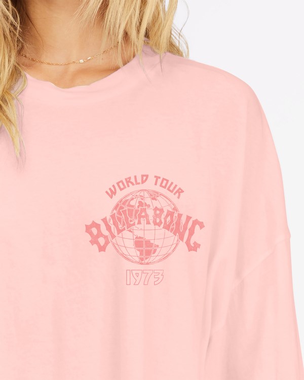 Billabong Lovers Of The Sun Cropped Long Sleeve T-Shirt Peach Pit | TOGPRW628