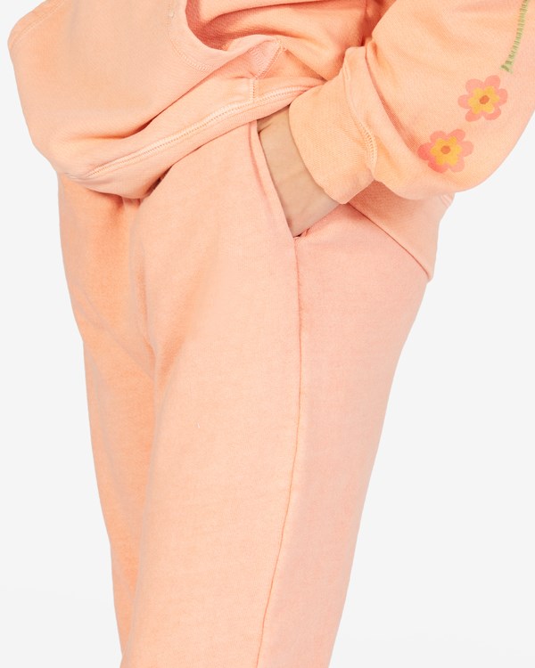 Billabong Making Waves High-Cintura Sweatpants Pretty Peach | ZDMLRG674