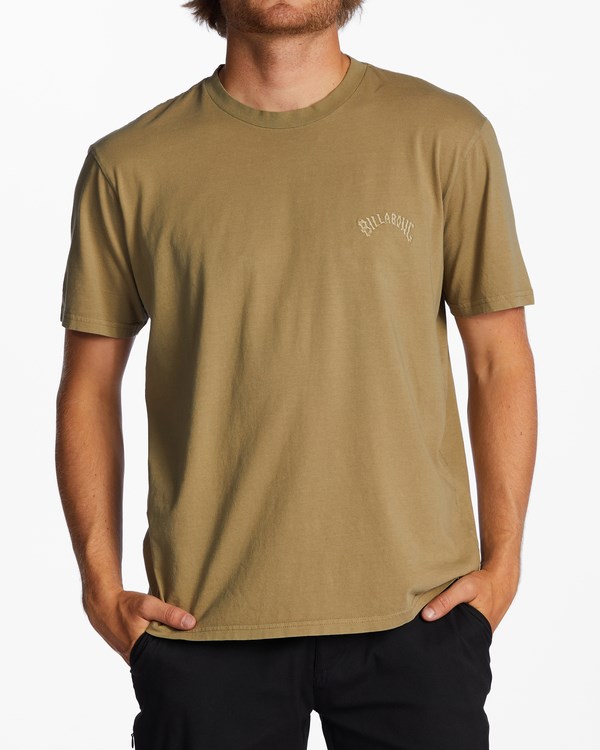 Billabong Mesa Wave Washed Organic Corta Sleeve T-Shirt Military | BCTRVN153