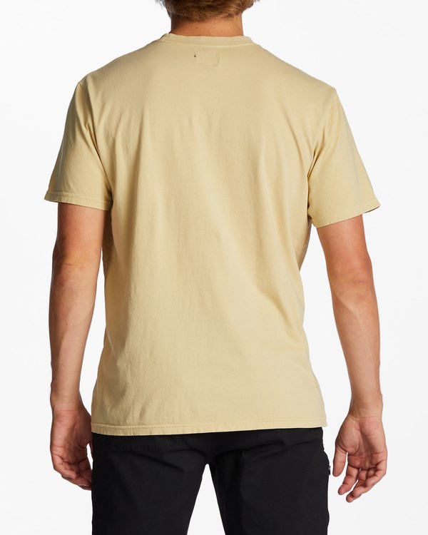 Billabong Mesa Wave Washed Organic Corta Sleeve T-Shirt Straw | HDYBPS267