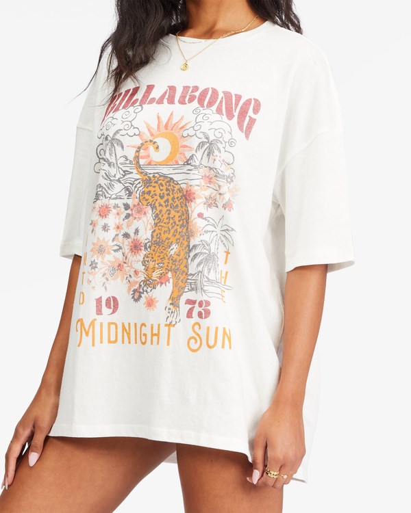 Billabong Midnight Sun Boyfriend T-Shirt Salt Crystal | TYIPJC532