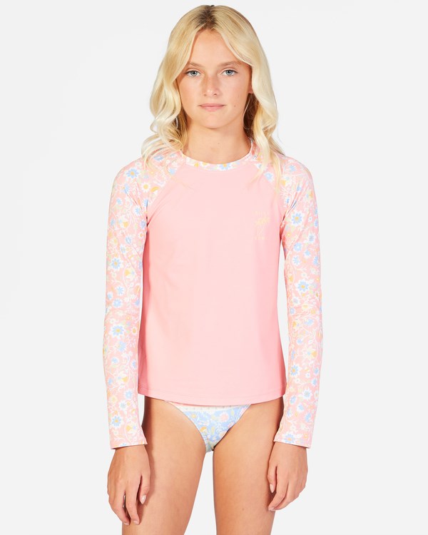 Billabong Mini Mystic Long Sleeve Rashguard Coral Rosas | VMIUDK325