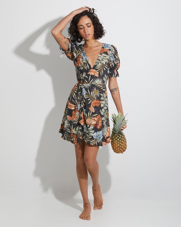 Billabong My Babylon Wrap Vestido Negras | SIRKPB597