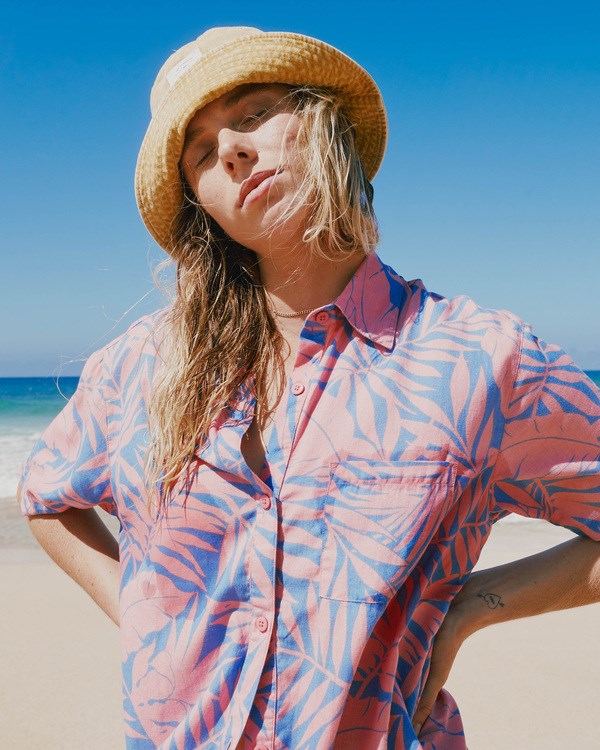 Billabong Mystic Beach Button-Down Shirt Rosas | YUDMWH346