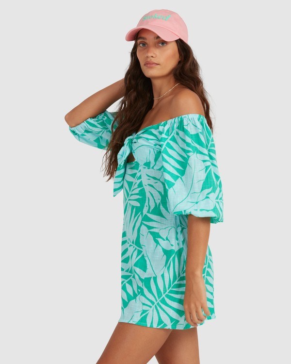 Billabong Mystic Beach Printed Mini Vestido Seaspray | CUMLHI459