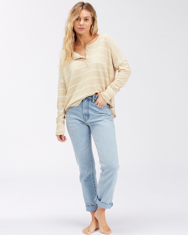 Billabong New Anyday Henley Top Desert Sand | NHEOUF915