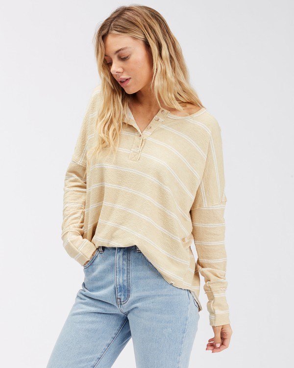 Billabong New Anyday Henley Top Desert Sand | NHEOUF915