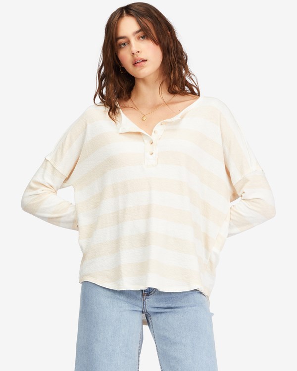 Billabong New Anyday Henley Top Neutral | ZLDSFY714