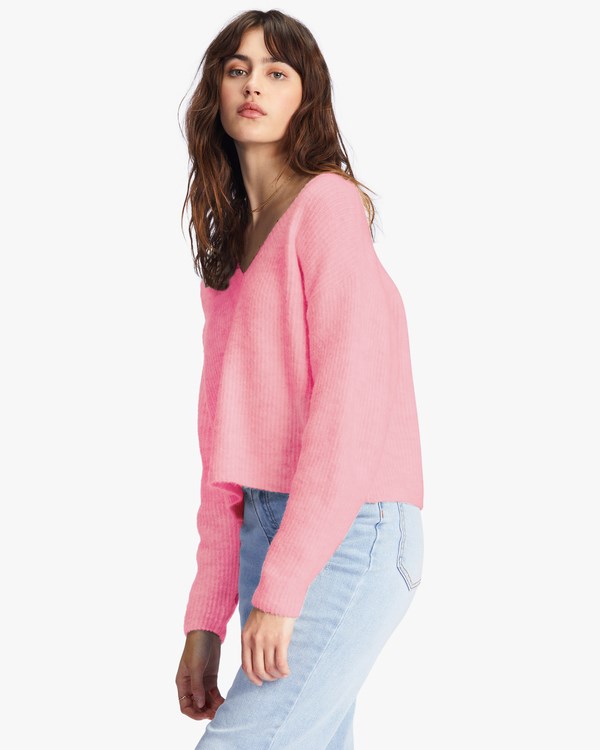 Billabong No Where Else V-Neck Sueter Rosas | FQGTJK215