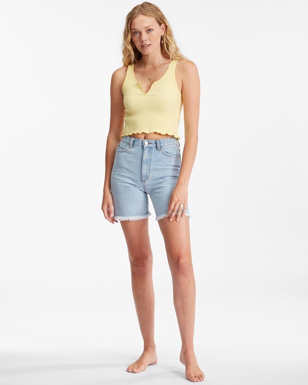 Billabong Notch Tank Acanalado Tank Top Pina Colada | KNVREQ061