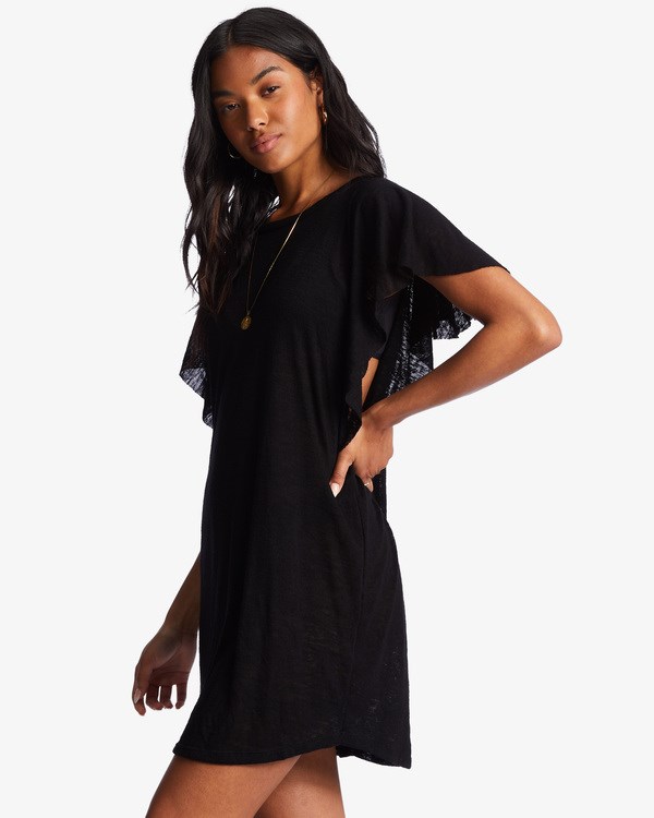 Billabong Out For Waves Cover-Up Vestido Negras | QULTEB863