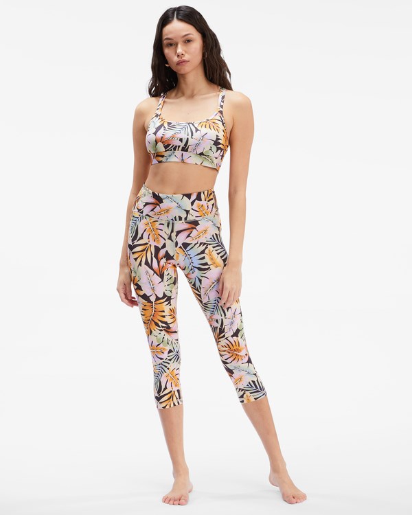 Billabong Paradise Crop Surf Leggings Negras | ZNUSOL751