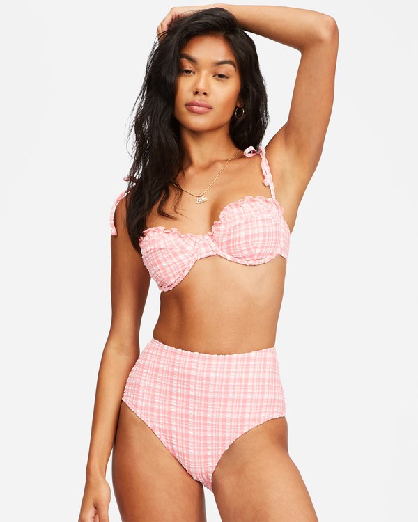 Billabong Pink Tide Ruffle Underwire Bikini Top Rosas | BIJMUG375