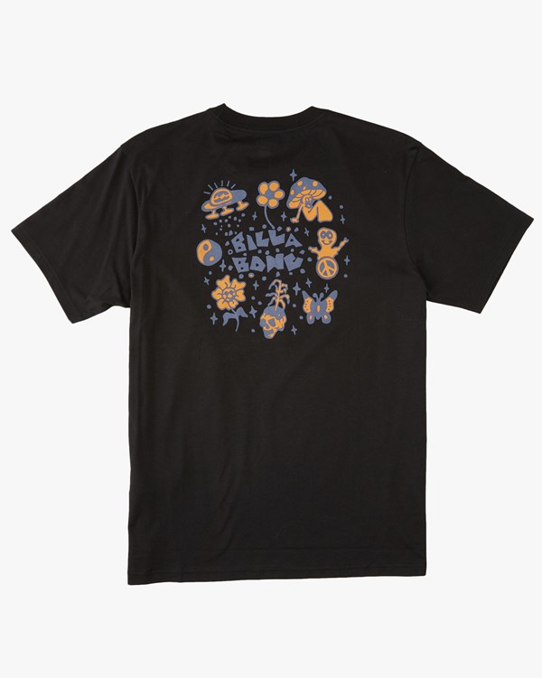 Billabong Plants Dance Organic Corta Sleeve T-Shirt Negras | ADOXQP864