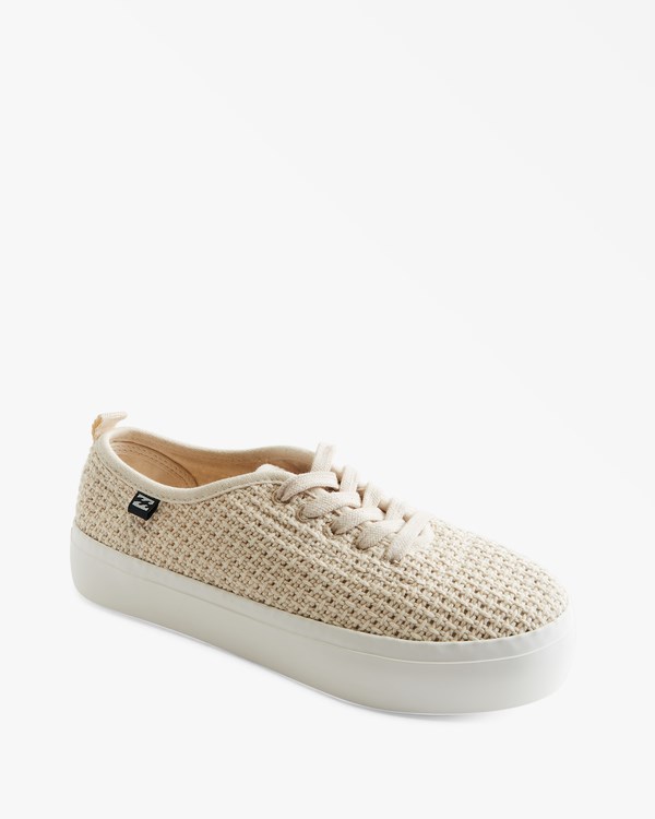 Billabong Puebla Lona Plataforma Shoes Natural | QXRUHB324