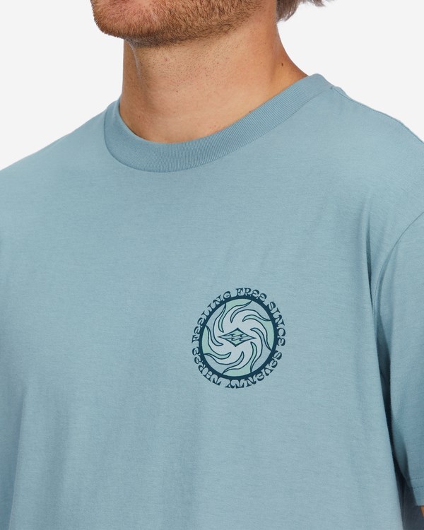 Billabong Radiation Corta Sleeve T-Shirt Azules | AUHJEG386