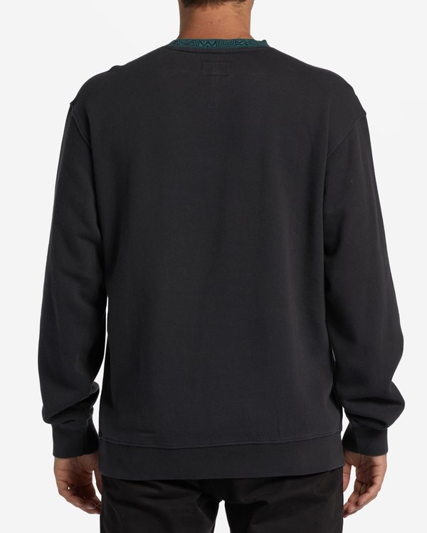 Billabong Re-Issue Crewneck Wave Washed Sweatshirt Negras | BMJXFR376