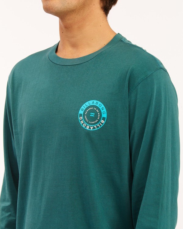 Billabong Rocker Wave Washed Long Sleeve T-Shirt Verde Menta | YLXNQJ309