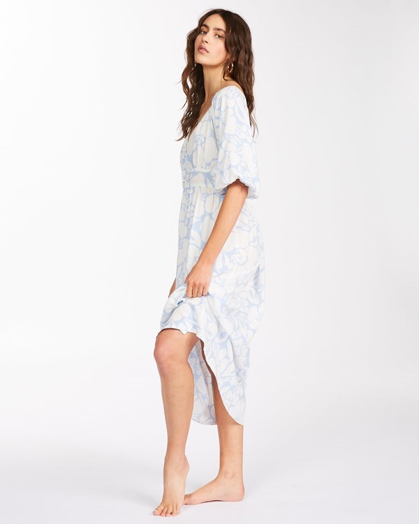 Billabong Salty Sea Midi Vestido Rain Drop | FAZXEJ274