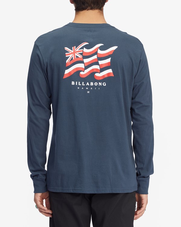 Billabong Salute Hawaii Long Sleeve T-Shirt Azul Marino | ATHPIL504