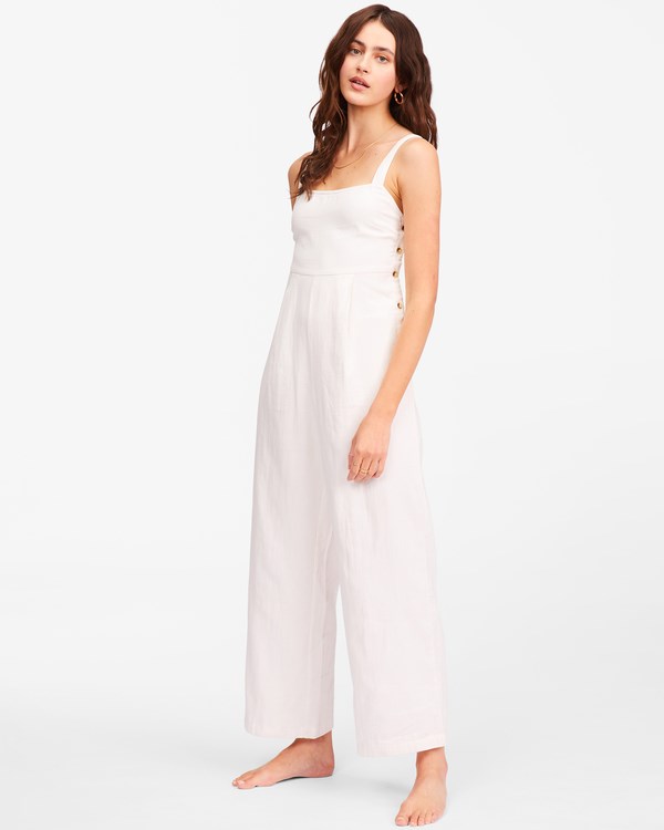 Billabong Sandy Cove Jumpsuit Salt Crystal | TDVEXG549