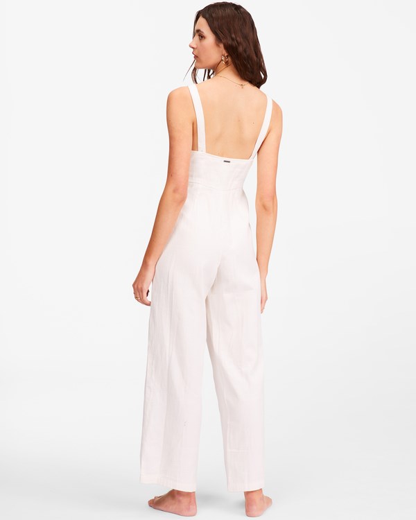 Billabong Sandy Cove Jumpsuit Salt Crystal | WRQEJY654