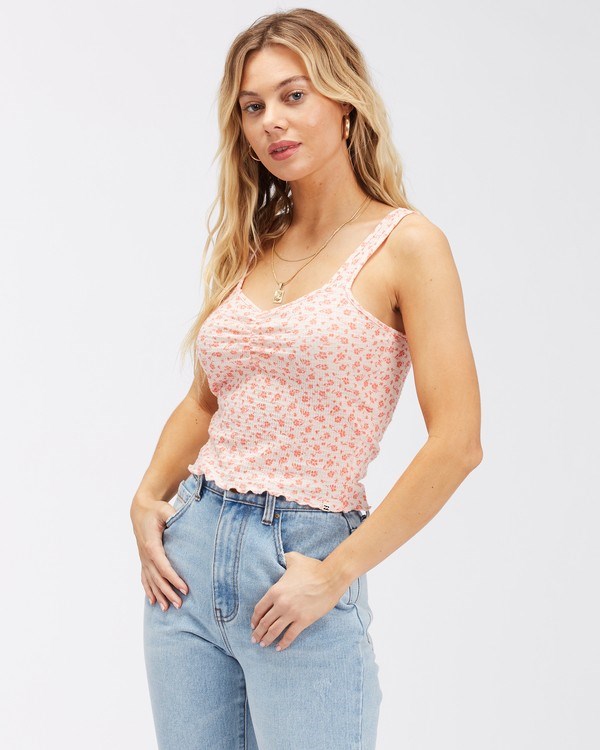 Billabong Searching For Sun Knit Tank Top Melon | KYIUZB701