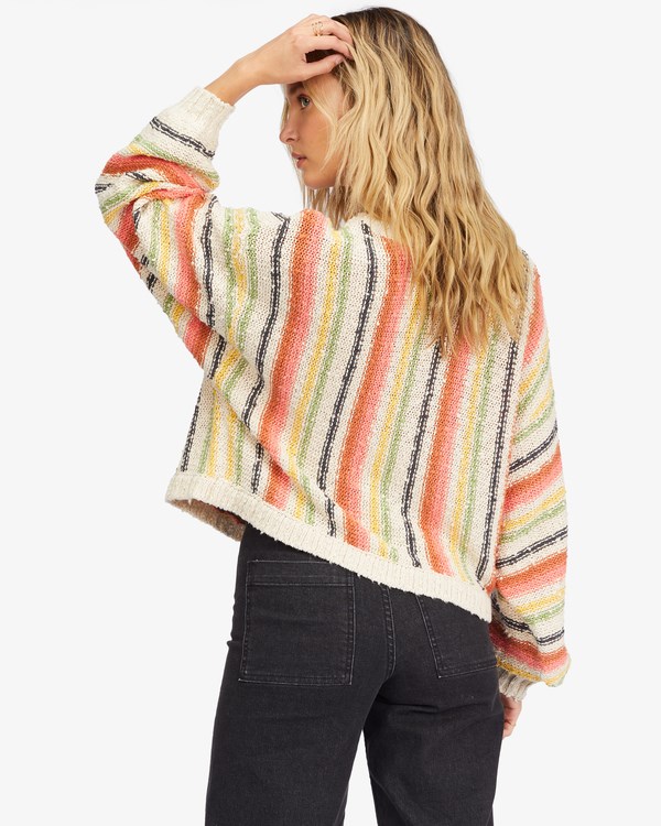 Billabong She's A Trip Crewneck Sueter Coral | JEBVLU306