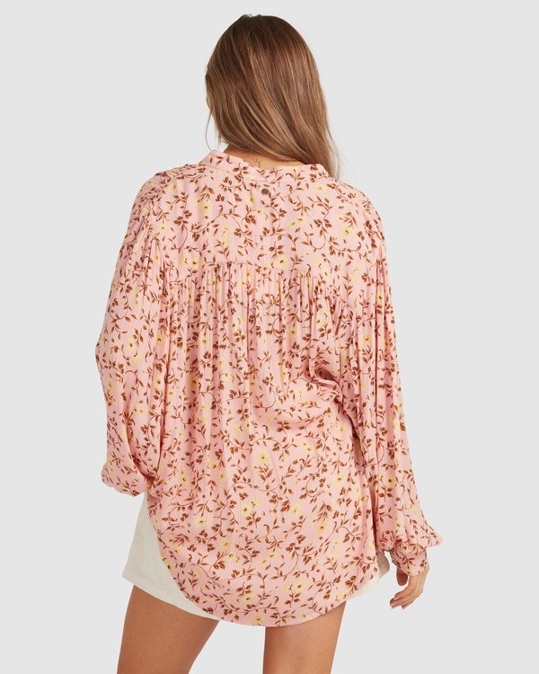 Billabong Shine On Eco Long Sleeve Blouse Rosas | ECVXAO827