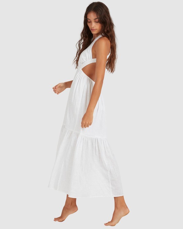 Billabong Shore Thing Maxi Vestido Blancas | NUJETY907