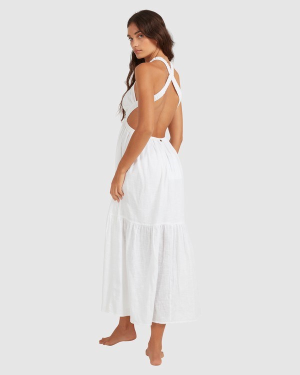 Billabong Shore Thing Maxi Vestido Blancas | NUJETY907