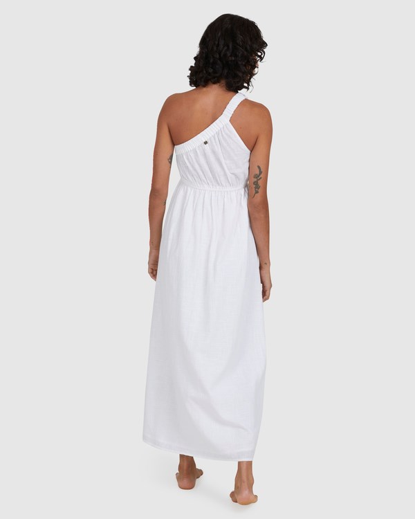 Billabong Shorebird Maxi One-Shoulder Vestido Blancas | BMTWKG043