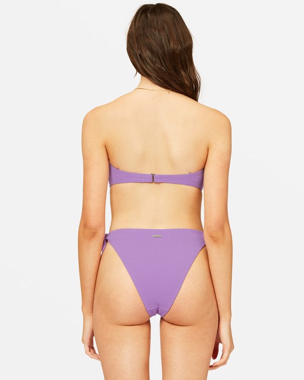 Billabong So Dazed Knotted Bandeau Bikini Top Ultra Violet | FUYNVA714