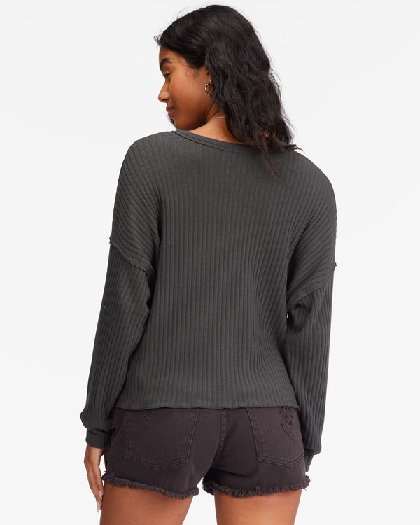 Billabong So Easy Long Sleeve Knit Top Negras | HRYEUQ705