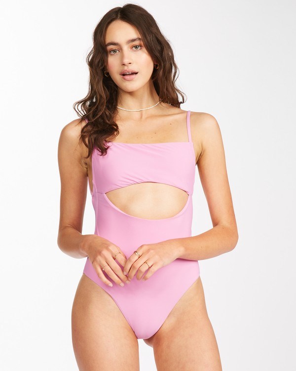 Billabong Sol Searcher Cut-Out One Piece Swimsuit Rosas | NYPFEK827