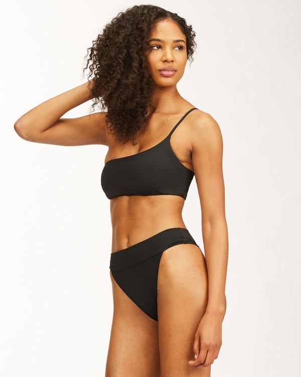 Billabong Sol Searcher One Shoulder Bikini Top Negras | OXYGAM496