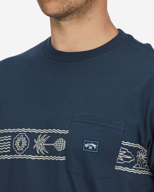 Billabong Spinner Pocket T-Shirt Azul Marino | OVIQKC512