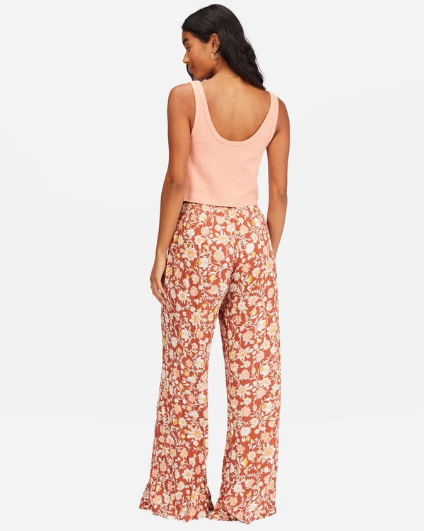 Billabong Split Spirit Floral Pants Rojas | RGKPXT061