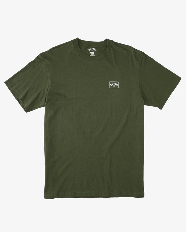 Billabong Stacked Corta Sleeve T-Shirt Verde Oliva | AXJFQP905