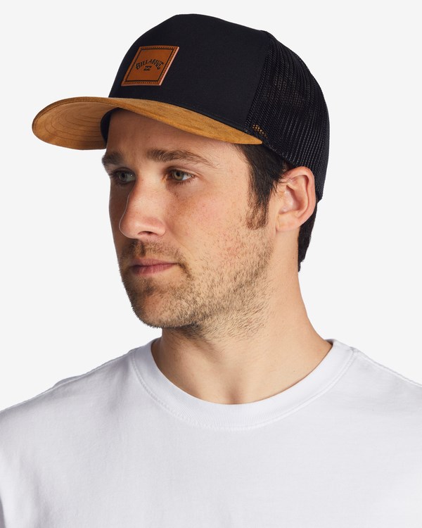 Billabong Stacked Trucker Hat Black/Tan | NAKGOU904