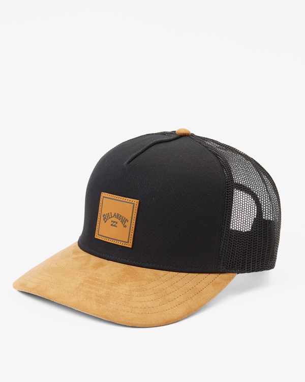 Billabong Stacked Trucker Hat Black/Tan | NAKGOU904