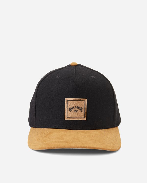 Billabong Stacked Up Snapback Hat Black/Tan | VYNHEQ816