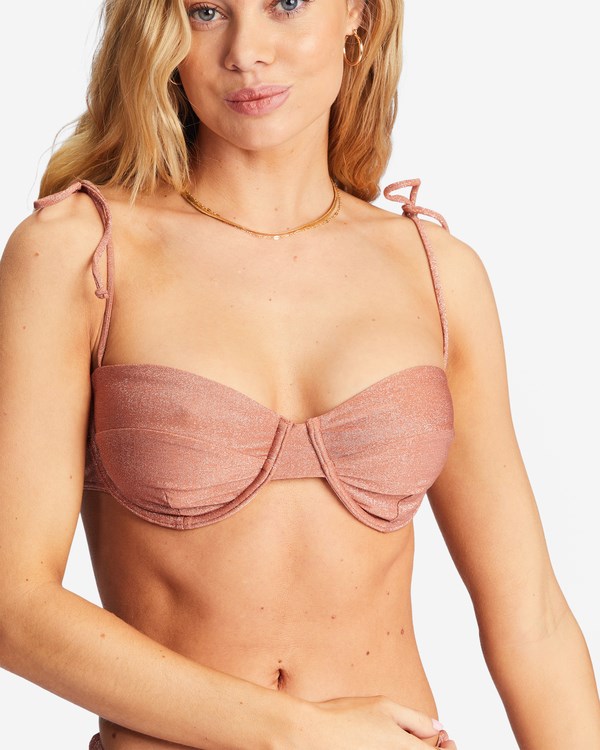 Billabong Starry Eyes Underwire Bikini Top Chocolate | BVZEAC765